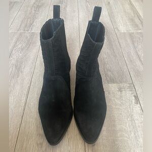 All Saints Fion Black Suede Boots